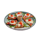 Bruschetta with mozzarella
